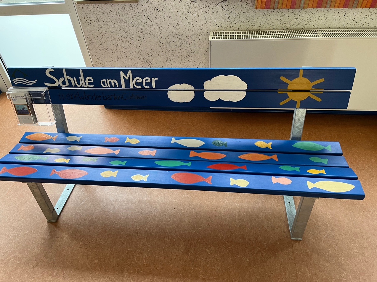 Eine Wanderbank in Cuxhaven Eine Wanderbank in Cuxhaven