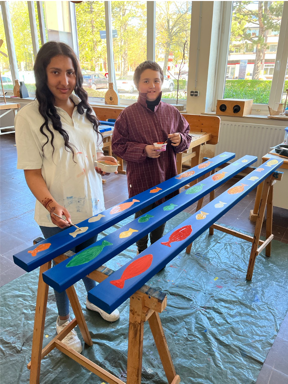 Eine Wanderbank in Cuxhaven Eine Wanderbank in Cuxhaven