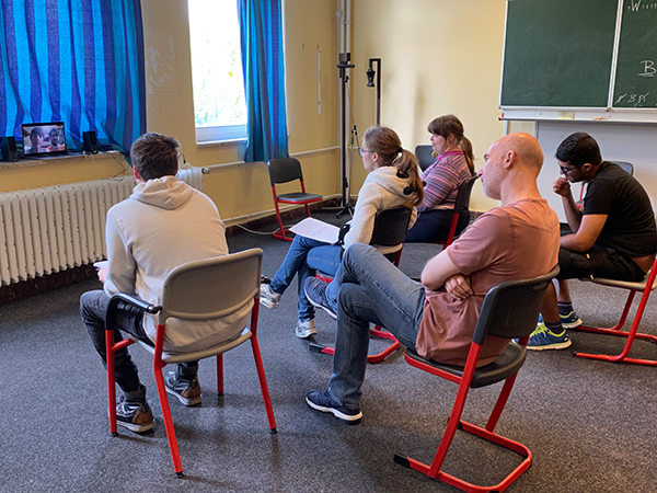 Videokonferenz mit der Crew der  Videokonferenz mit der Crew der